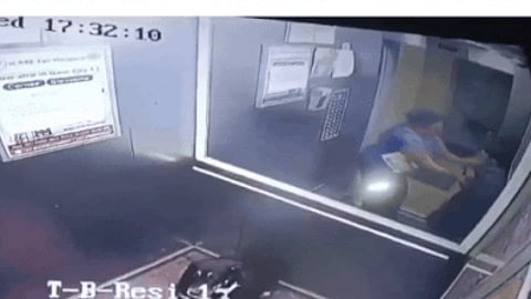 The viral clip shows a woman pulling a minor out of an elevator despite his repeated protests