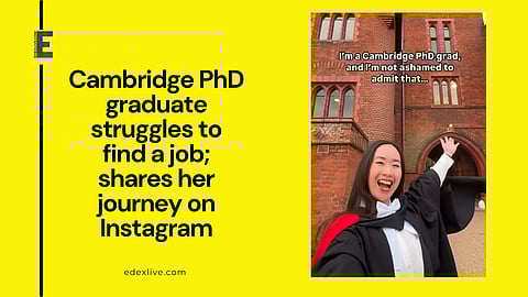 Cambridge PhD graduate struggles to find a job