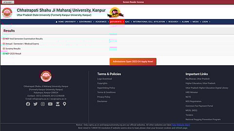 Students can now access their CSJMU odd semester results for 2025 online at csjmu.ac.in