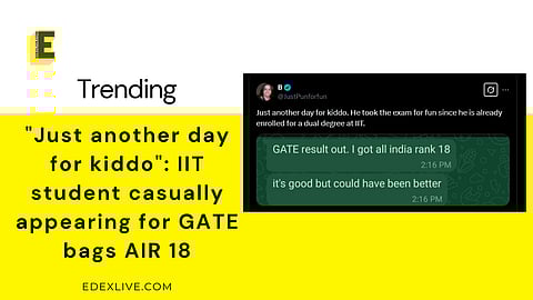 IIT student casually appearing for GATE bags AIR 18