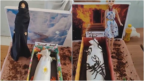 The student’s presentation at a science exhibition in Karnataka has sparked widespread debate and led to an investigation by education authorities
