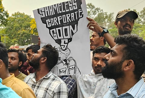 Glimpse from the protest