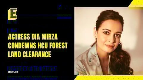 “Development at cost of biodiversity”: Actress Dia Mirza opposes clearing of forest land near HCU