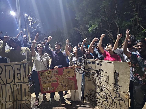 Students protest