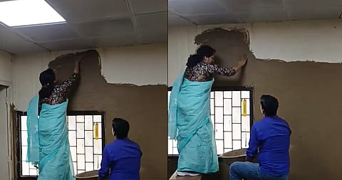 Screengrabs from the viral video