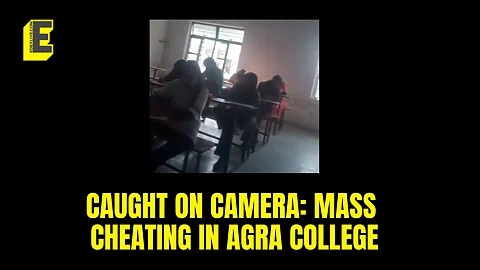 Teacher caught on camera dictating answers during BA exam in Agra college | WATCH