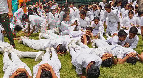 Delhi school students, teachers join nationwide mock drill for disaster preparedness