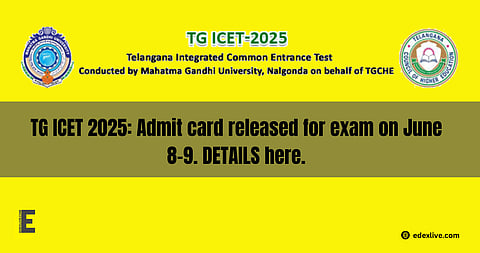 TG ICET 2025 Admit card