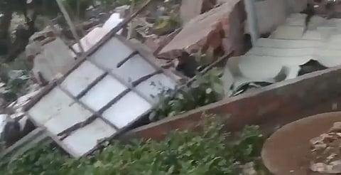 Demolition at Satavahana College