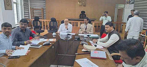 The district executive and child labour monitoring committee meeting held at the DC's office in Shivamogga recently