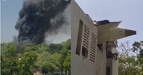 Ahmedabad Air India crash: Debris scattered across BJ Medical College hostel; charred bodies recovered