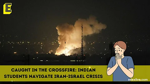 Smoke rises up after an explosion in Tehran, Iran, Friday, June 13, 2025