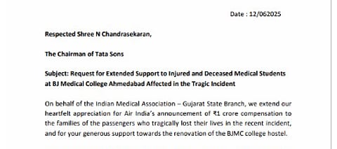 Indian Medical Association's letter