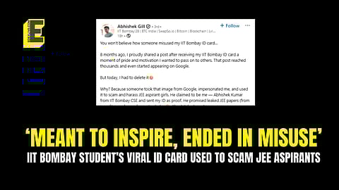 IIT Bombay student’s ID misused in scam targeting JEE aspirants, LinkedIn post goes viral