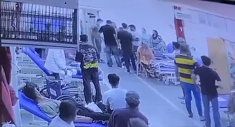 The incident was captured in a CCTV footage