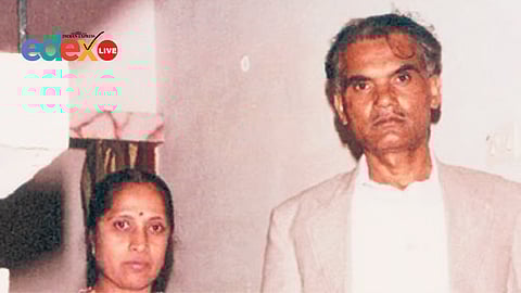 A younger SL Bhyrappa with his wife, Saraswathi, in this undated picture.