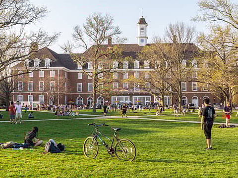 Stock image of US college campus