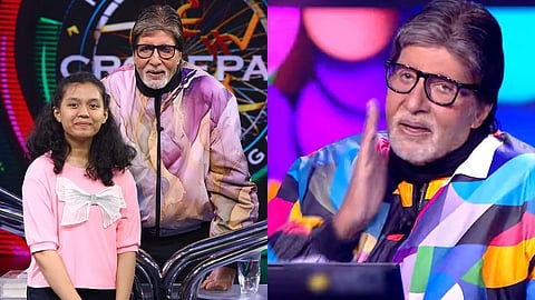 Amitabh Bachchan from the set of Kaun Banega Crorepati (KBC) Junior