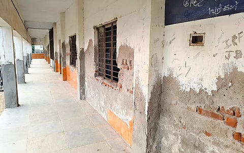 The building at the government higher secondary school in Gopalpattinam housing the classrooms.