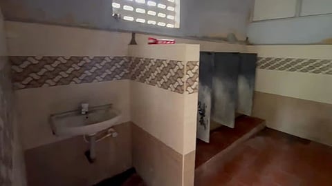 The only toilet used by around 700 students at the Government College of Technology Science block in Coimbatore.