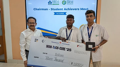 Trichy SRM Medical College shines at Man-Tech-Cure’25 Hackathon
