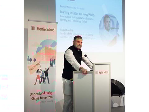 "Democray a process of engagement, accountability," Rahul Gandhi in Berlin