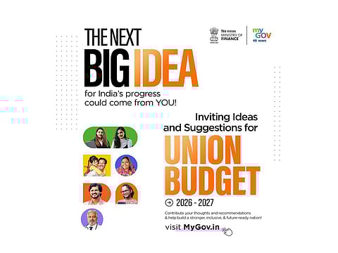 Government invites public suggestions to shape Union Budget 2026-27