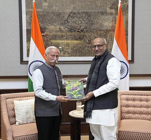 Arunachal Guv briefs Vice President on progress in education, health and social welfare