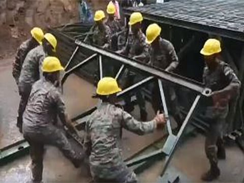 Indian Army successfully builds third 120-feet-long Bailey bridge in Sri Lanka