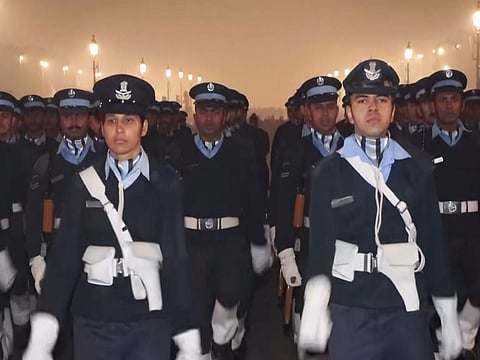 Delhi: Rehearsals for 77th Republic Day parade underway at Kartavya Path