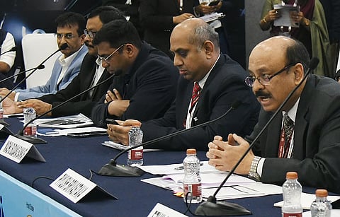 Panalists speak on Drone Ecosystem at wings india 2026.