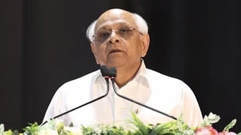 Gujarat CM participates in India’s first nature-focused Bhagwat Katha Festival (Photo: @Bhupendrapbjp/x)