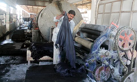 A leather factory in Vellore.