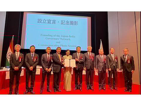 Japanese 9 prefecture's governors declared to accelerate friendship and mutual exchange between Indian states
