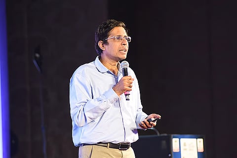 Dr V Kamakoti, Director, IIT Madras, talks on 'AI and India: Creating atma Nirbhar models' at the 14th Think Edu conclave.