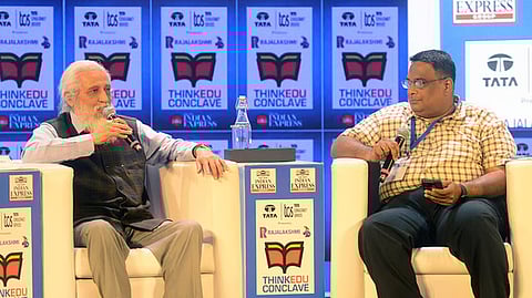 National Educational Technology Forum (NETF) chairman Dr Anil Sahasrabudhe (L) speaks at The New Indian Express' ThinkEdu Conclave 2026 in Chennai on Tuesday, March 3, 2026.