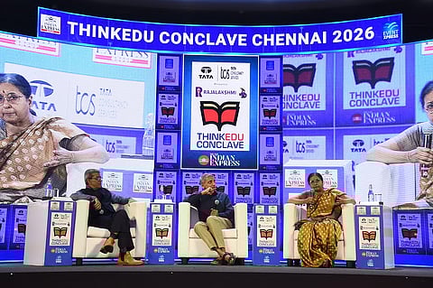 Dr. Jagadesh Kumar, former Chairman, UGC, and Girija Vaidyanathan, former Chief Secretary of Tamil Nadu Team, in conversation with Author and analyst Shankkar Aiyar.