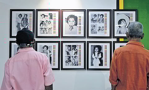 Photographs and paintings of Edmund Thomas Clint on display at the Clint Art Gallery in Kochi.