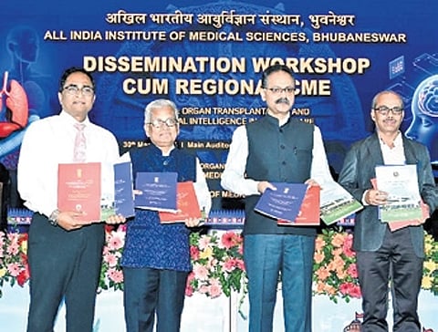 Additional secretary in Prime Minister’s Office (PMO) Subhasish Panda, AIIMS-Bhubaneswar executive director and CEO Prof Ashutosh Biswas and NAMS president Dr Digambar Behera
