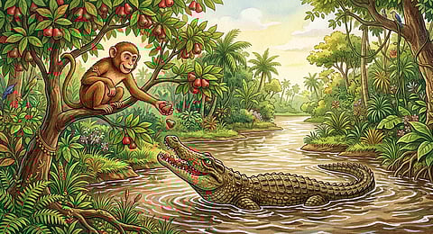 The Monkey and the Crocodile