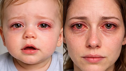Conjunctivitis can occur in all age groups