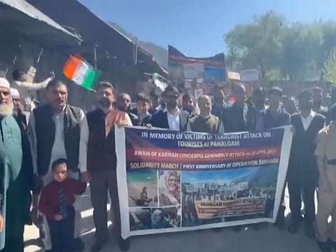 Students, civil society members hold solidarity marches in Jammu on Pahalgam terror attack anniversary