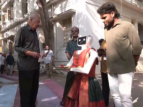 Tamil Nadu Polls: Student-built robot greets voters, promotes 100% turnout in Coimbatore