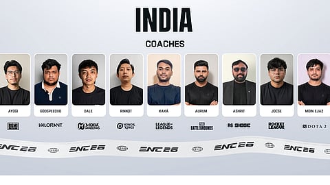 India's coaches confirmed for Esports Nations Cup 2026