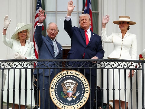 President Trump, First Lady welcome King Charles III, Queen Camilla at White House during state visit