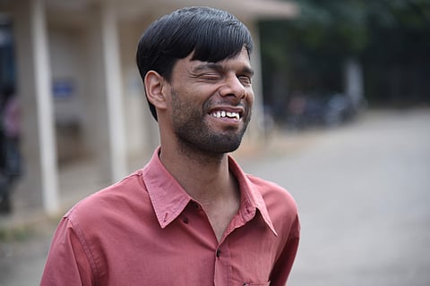 Vasu is dependent on the milaap campaign to raise funds for his education | Pics: Nagaraja Gadekal