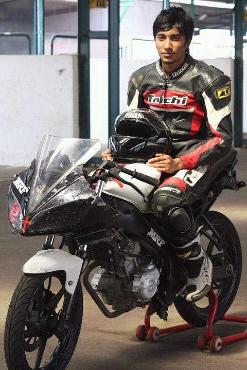 Arun Muthukrishnan rocking the riding rubber