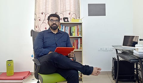 RL Shankar draws a clear line of difference between teaching and technology | Pics: Martin Louis