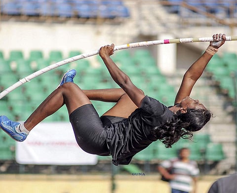 Esther took up pole vaulting nine years ago