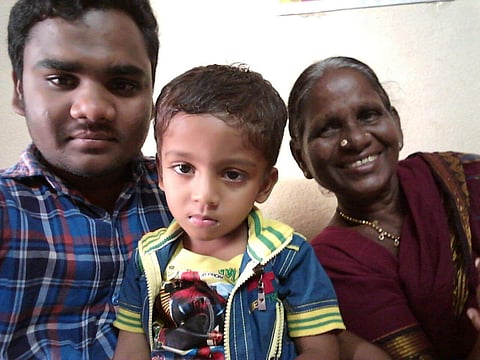 Anand (left) with his close ones